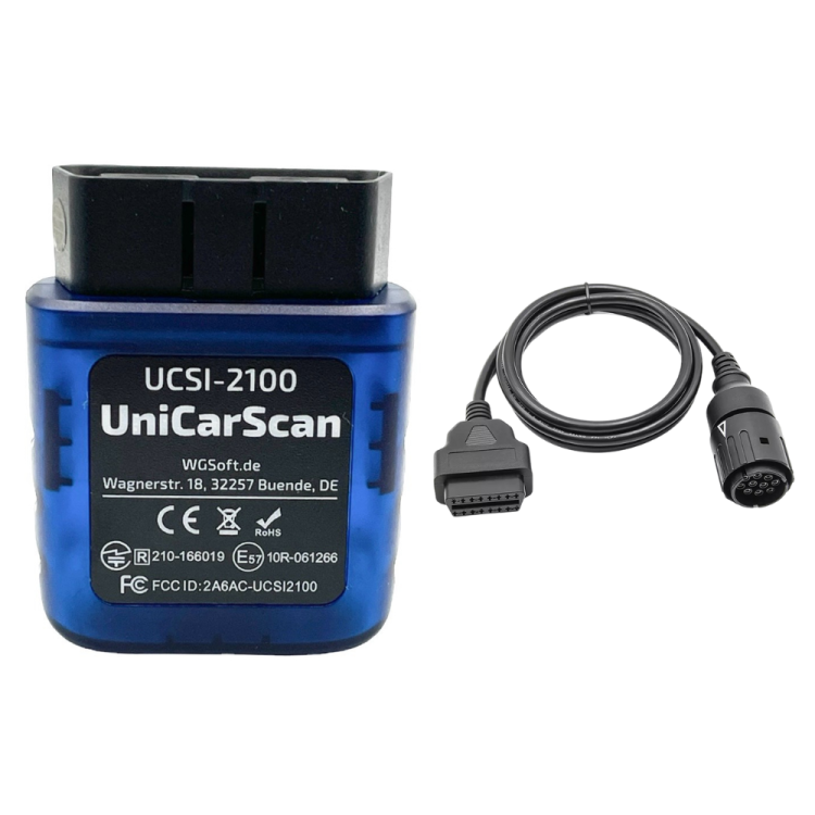 Interfejs UCSI-2100 UniCarScan + Adapter 10 pin do motocykli BMW