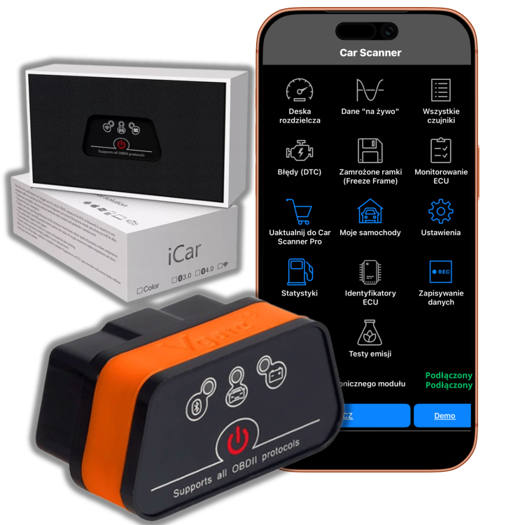 Vgate iCar 2 BT 3.0 Interfejs diagnostyczny ELM327