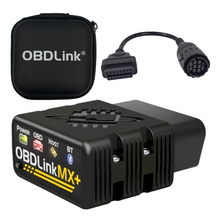Interfejs OBDLink MX+ Bluetooth + Adapter 10 PIN do motocykli BMW aplikacja MotoScan