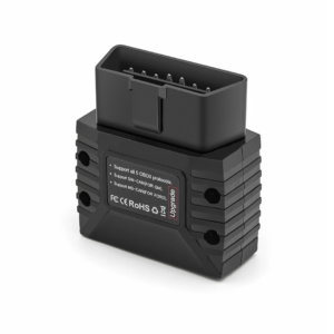 Vgate vLinker MC+ BT 4.0 — tylna etykieta obudowy i wtyk OBD2