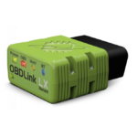 Zielony interfejs OBDLink LX Bluetooth z kontrolkami Power, OBD, Host i BT