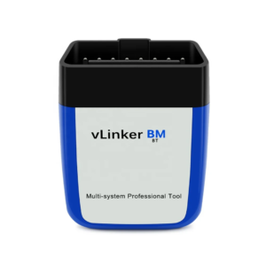 Vgate vLinker BM BT 3.0 — widok z przodu z widocznym wtykiem OBD2