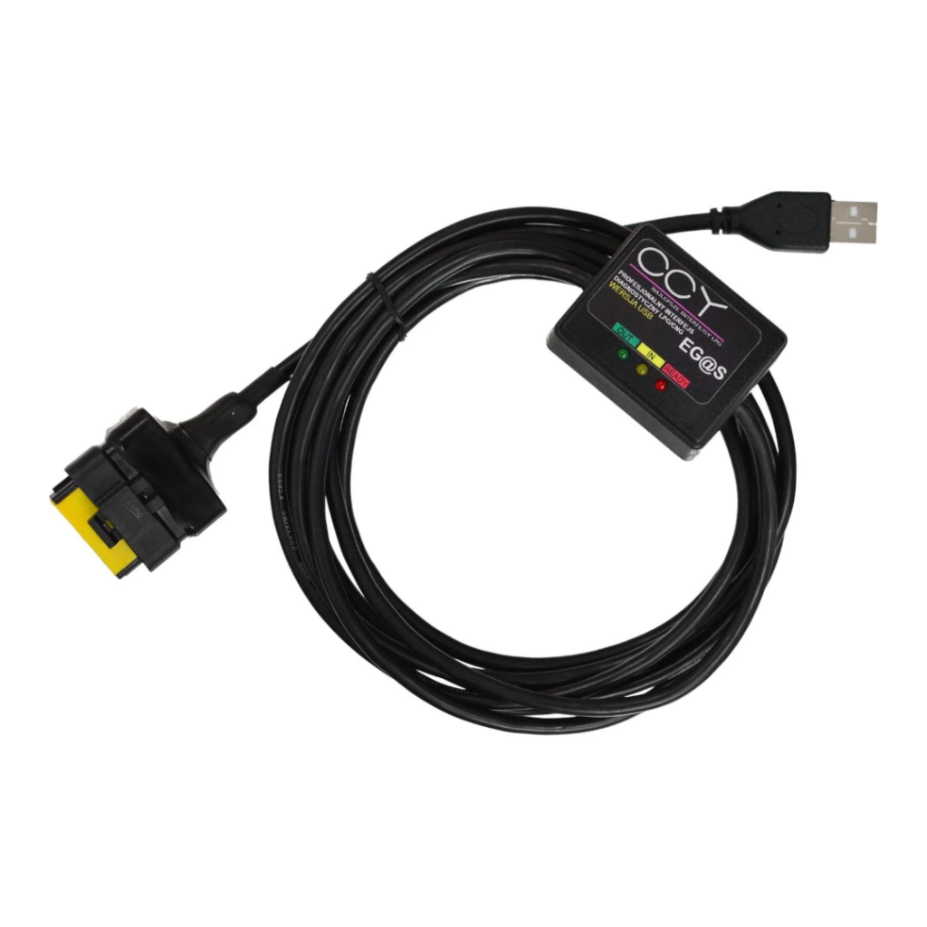 Interfejs LPG USB FTDI CCY do Egas z przewodem, wtykiem USB i złączem sterownika