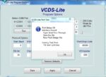 Zrzut ekranu VCDS-Lite – opcje programu i test portu COM interfejsu
